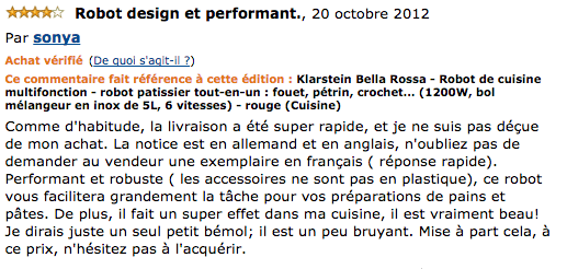 commentaire Klarstein Bella Rossa